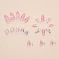 thumbnail image 4 of Uñas postizas Press On Quezadyl 24 piezas rosa Valentine almendra, 4 of 7