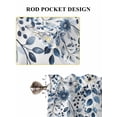 thumbnail image 6 of Blue Coastal Starfish 2 Panel Kitchen Curtains for Small Windows, Beach Nautical Shell Eucalyptus Summer Bathroom Tier Curtain, Short Window Treatment for Bedroom/Living Room 55"x24", 6 of 6