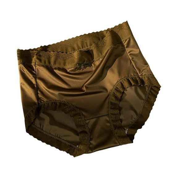 Iyufng Plus Size Panties for Women,Women's Panties,Women's Lace Oversized Seamless Breathable Satin Ice Silk Underwear Briefs,Womens Panties