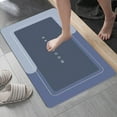 thumbnail image 4 of Absorbent Bathroom Floor Mat, Non-slip Rubber Backing, Thickened Quick-dry Rug for Sink and Toilet Area, Anti-fouling Doormat for Shower Doorway, 16x24 Inches, Blue, by FAJHHA, 4 of 7