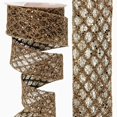thumbnail image 3 of Miaocao White Glitter Ribbon for Christmas Tree 2-1/2" Diamond Mesh Wired Christmas Ribbon for Tree Decorations, Gift Wrapping, Bows, Wreath Supplies, Garlands- Continuous 10 Yards, 3 of 9