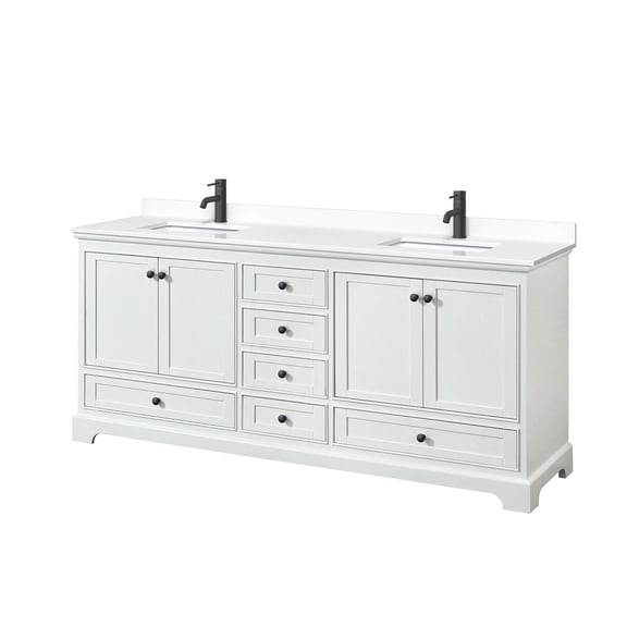 Wyndham Collection Wcs202080d-Vca-Mxx Deborah 80" Free Standing Double Basin Vanity Set -