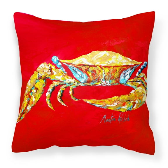 Crab Painting Fabric Decorative Pillow