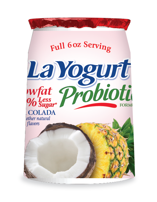 La Yogurt® Original Low Fat Probiotic Yogurt Pina Colada 6 oz. Cup