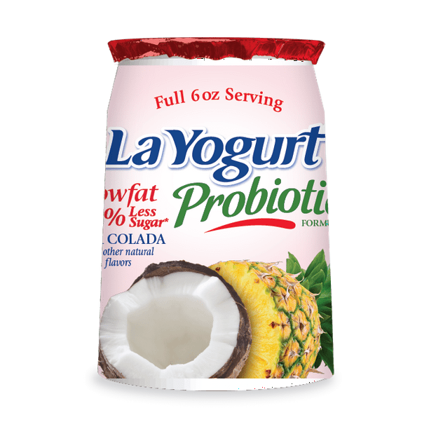 La Yogurt® Original Low Fat Probiotic Yogurt Pina Colada 6 oz. Cup