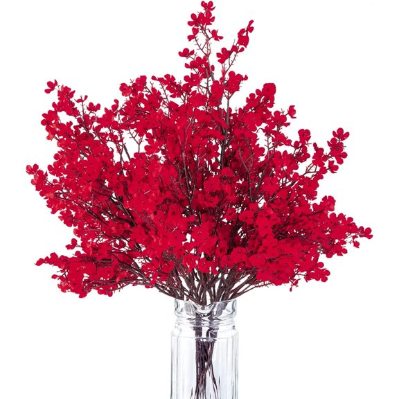 10 Pcs Babys Breath Gypsophila Artificial Flowers Bouquet Fake Silk Flowers Real Touch Flowers for Home Wedding Centerpiece Arrangement Festival Party Decoration(White) A