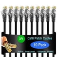 thumbnail image 1 of Cable Ethernet Lysymixs Cat6 de 0,9 m (paquete de 10), parche de red 10G, 1 of 6