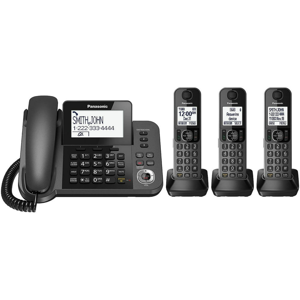 Panasonic KXTG573SK DECT 6.0 Corded/Cordless Phone with Answering