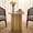 Octagonal Base Oak, variant on Wirrytor Farmhouse Round End Table, Wooden Fluted Couch Side Table with Octagonal Base for Living Room, Small Bedside Table Accent Cabinet, Bedroom, Black