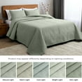 Mellanni Olive Green Bedspread Coverlet Set Reversible, Lightweight