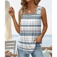 thumbnail image 2 of Eternatastic Womens Square Neck Tank Tops Summer T Shirts Sleeveless Casual Loose Fit Tunic Blouses Flowy Pleated Shirt S-2XL, 2 of 4