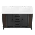 thumbnail image 6 of Modway Steamforge 48" Double Sink Bathroom Vanity in White Black, 6 of 11