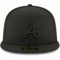 thumbnail image 2 of Men's New Era Black Atlanta Braves Primary Logo Basic 59FIFTY Fitted Hat, 2 of 6