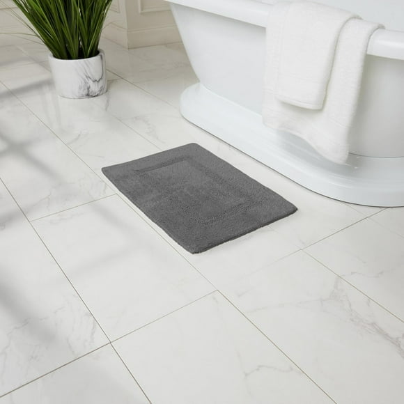 Tapis de bain en coton réversible doux et absorbant Fabstyles Basix