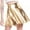 Gold, variant on Babysbule Women Skirts Women's Casual Fashion Shiny Metallic Flared Pleated A-Line Mini Skirt
