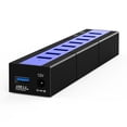 thumbnail image 4 of Powered USB 3.0 Hub 8-Port Hub with 6 USB 3.0 Port 2 Charging Port 3.3FT Cable and Power Adapter, Blue, 4 of 7