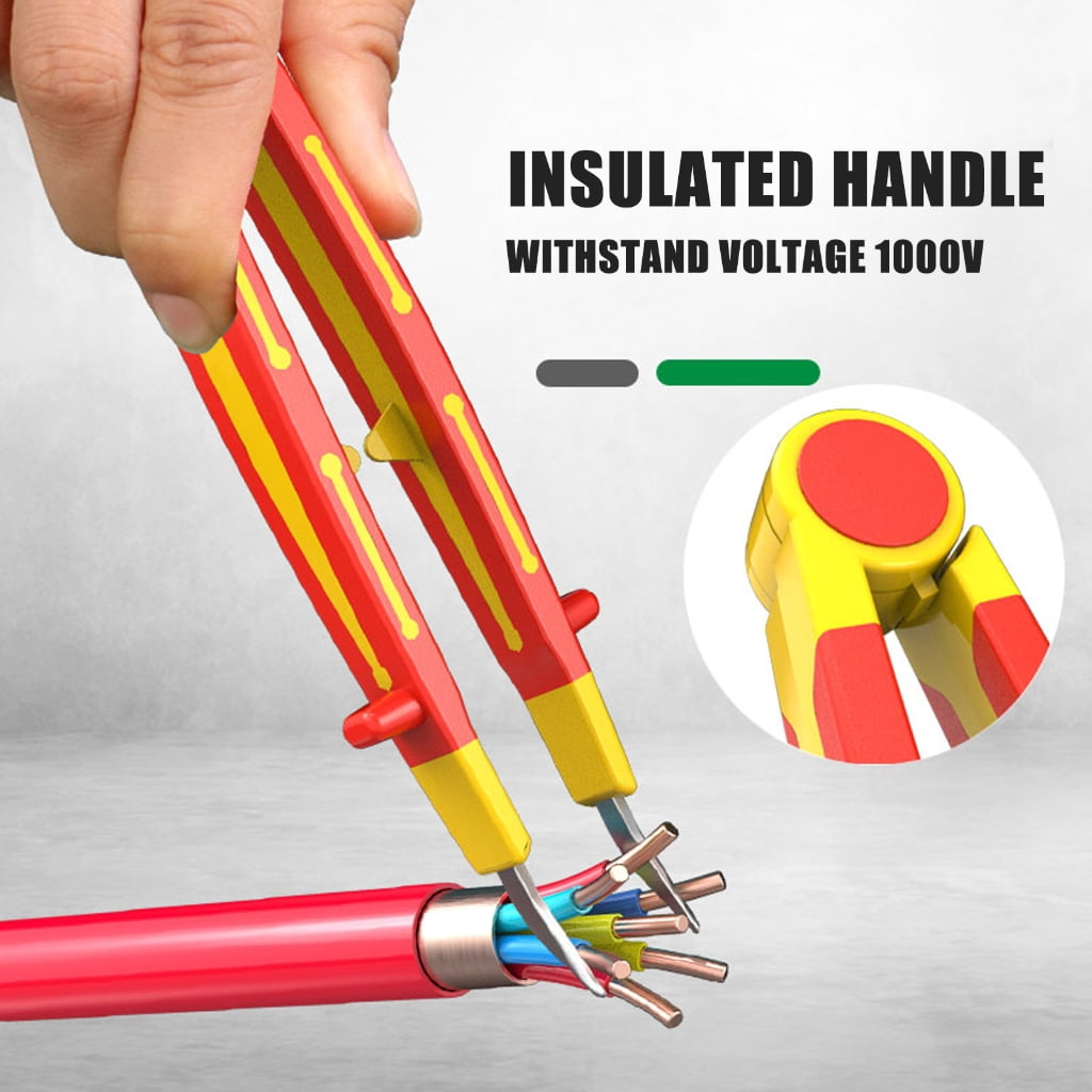 Multifunction Insulated Tweezers Suitable for Various Environment Prevent Accidental Electric Shock Gripping Large Items