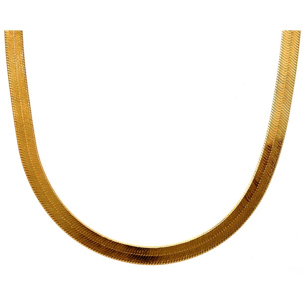 Forever New 18K Gold Over Sterling Silver Herringbone Chain Necklace