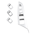 thumbnail image 1 of Car Window Glass Lifting Switch Buttons Frame Decoration Cover Trim for X3 X4 F25 F26 2011-2017 Silver, 1 of 1