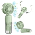 thumbnail image 2 of Portable Handheld Misting Fan, Foldable Battery Rechargeable Spray Water Misting Fan, 4 Speeds, Small Personal Cooling Fans, 2 of 7