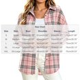 thumbnail image 4 of Aboser Flannel Shirts for Women Button Down Fall Shirt Dressy Casual Long Sleeve Blouses Retro Buffalo Plaid Shirts Lightweight Soft Collared Blouse Tops, 4 of 6