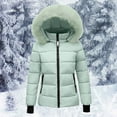 thumbnail image 3 of CONYUMN Women's 2024 Warm Parka Jacket Short Quilted Waterproof Coat with Faux Fur Hood Sizes M-4Xl Lightweight Winter Outwear (Green,XXXL), 3 of 4