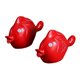 thumbnail image 2 of 2x escultura de rojo besándose, estatua de de madera, decoración de boda, accesorios hechos a mano, figuritas para dormitorio, mesa, hogar, 2 of 9