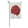 thumbnail image 1 of LADDKE Pink Computer Pixel Brain Red Comic Internal Science Anatomy Arcade Garden Flag Decorative Flag House Banner 12x18 inch, 1 of 2