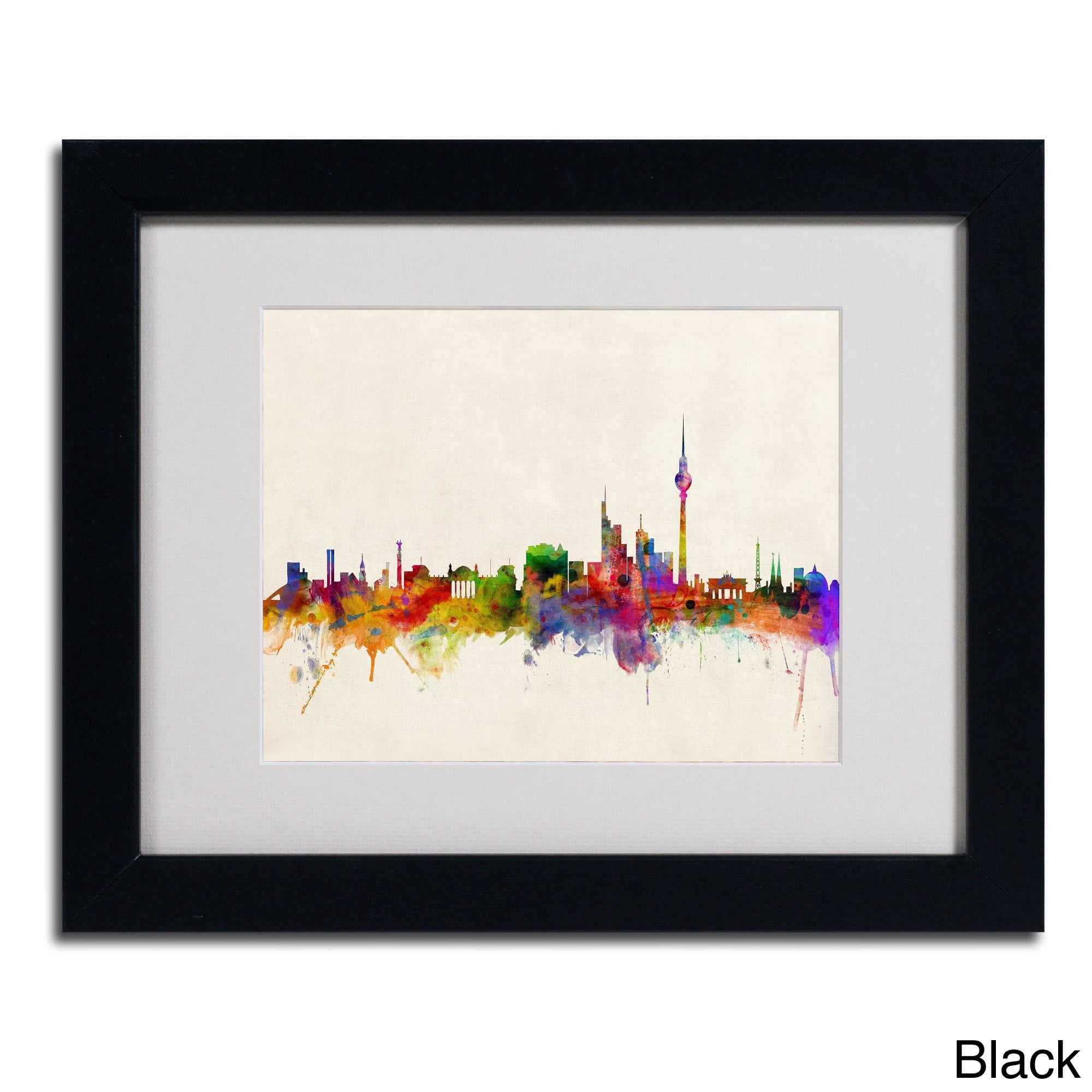 Trademark Fine Art "Berlin, Germany" Canvas Art by Michael Tompsett, Black Frame