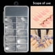 thumbnail image 1 of Cubierta con forma de ataúd, uñas postizas completas, 100 unidades, puntas largas, acrílico, gel artístico DIY, 1 of 6