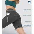 thumbnail image 3 of Nirlon Biker Shorts For Women - High Waisted Womens Workout Shorts With Pockets, 3 of 6