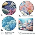 thumbnail image 3 of Designart "Adorable Pink Seaside Coral" Coastal Coral Under Water Wall Art Living Room, 3 of 7