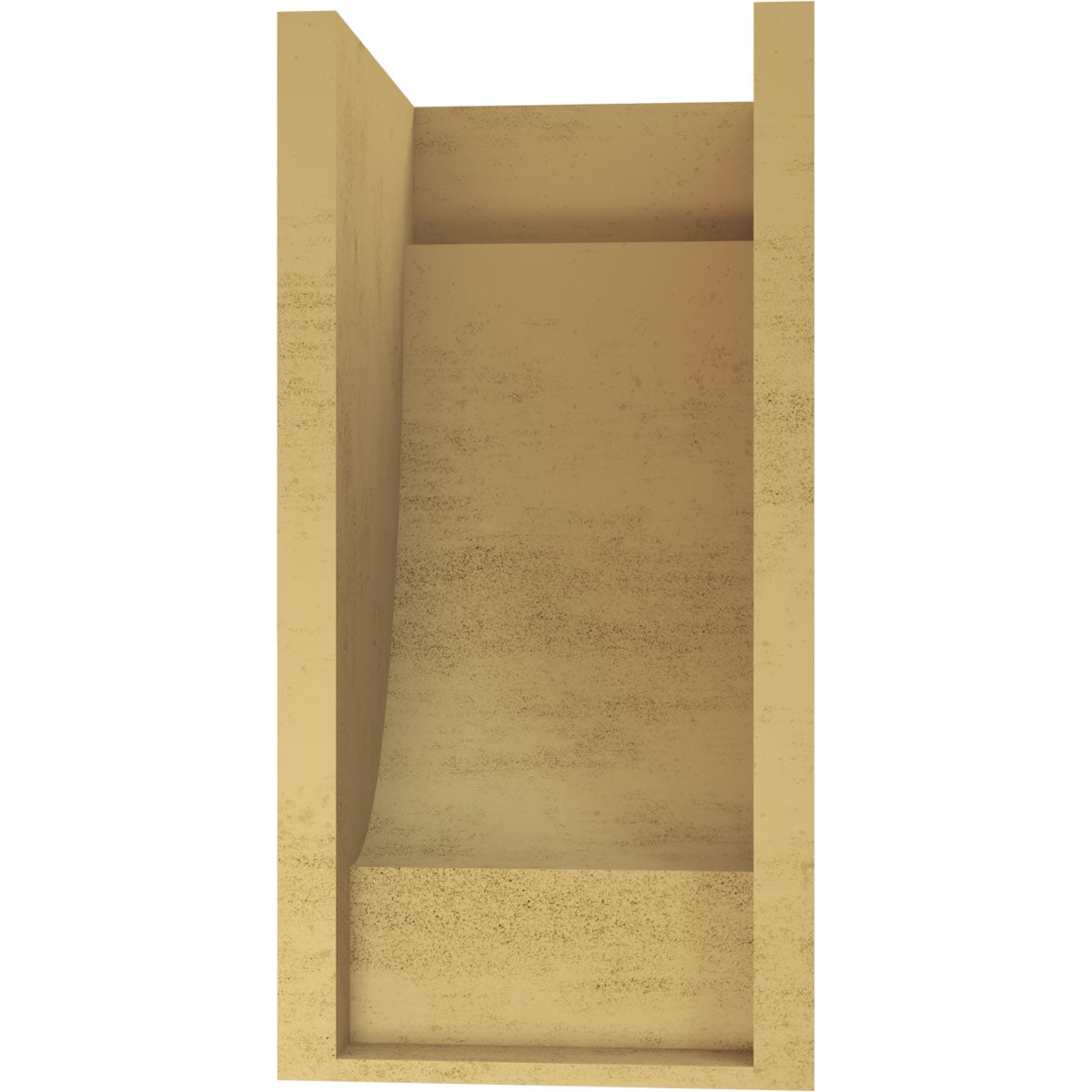 9"W x 9"D x 18"H Wide Alpine Rough Cedar Woodgrain TimberThane Corbel, Primed Tan