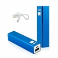 thumbnail image 4 of Compact Portable External Power Bank Battery Charger for Cell Phones 2600mAh Universal - Navy Blue, 4 of 5
