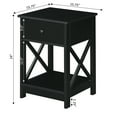 thumbnail image 4 of Convenience Concepts Oxford One-Drawer End Table in Black Wood Finish, 4 of 5