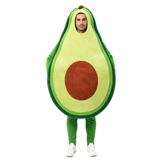 FASHOFT Adult Avocado Halloween Costumes Funny Food Cosplay Outfit Carnival Party Stage Performance Fancy Dress Up Halloween Costume One Size