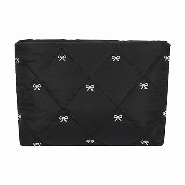 Bolso Mano para Mujer Almacenamiento Con Lazo Acolchado Bordado ()