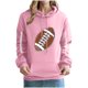 thumbnail image 1 of Heisall Womens Hoodies Rugby Print Pocket Drop Shoulder Long Sleeve Tops Fashion Casual Pullover Hooded Sweatshirts, 1 of 3