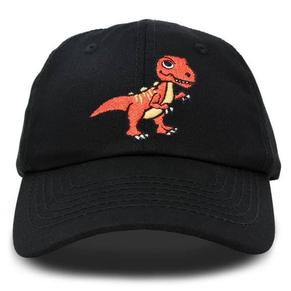 DALIX Tyrannosaurus Rex T-Rex Dinosaur Kids Hat Baseball Cap Girls Boys in Black