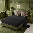 thumbnail image 3 of meiyoeat Duck Pattern Monogrammed D 7 Pieces Full Size Bedding Sets For Boys,Camouflage Hunting Initial Print Full Size Bed in a Bag,Black Reversible, 3 of 7