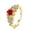 Gold-Red Moissanite, variant on Apaison Luxury 1 Carat Moissanite Gold Plated Wedding Rings for Women - Engagement Anniversary 925 Sterling Silver Jewelry Gift