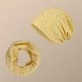 thumbnail image 2 of BYHONG Women Slouchy Hat Stretch Turban Hats Cancer Headwear Caps Baggy Sleep Scarf Gloves women Yellow One Size, 2 of 3