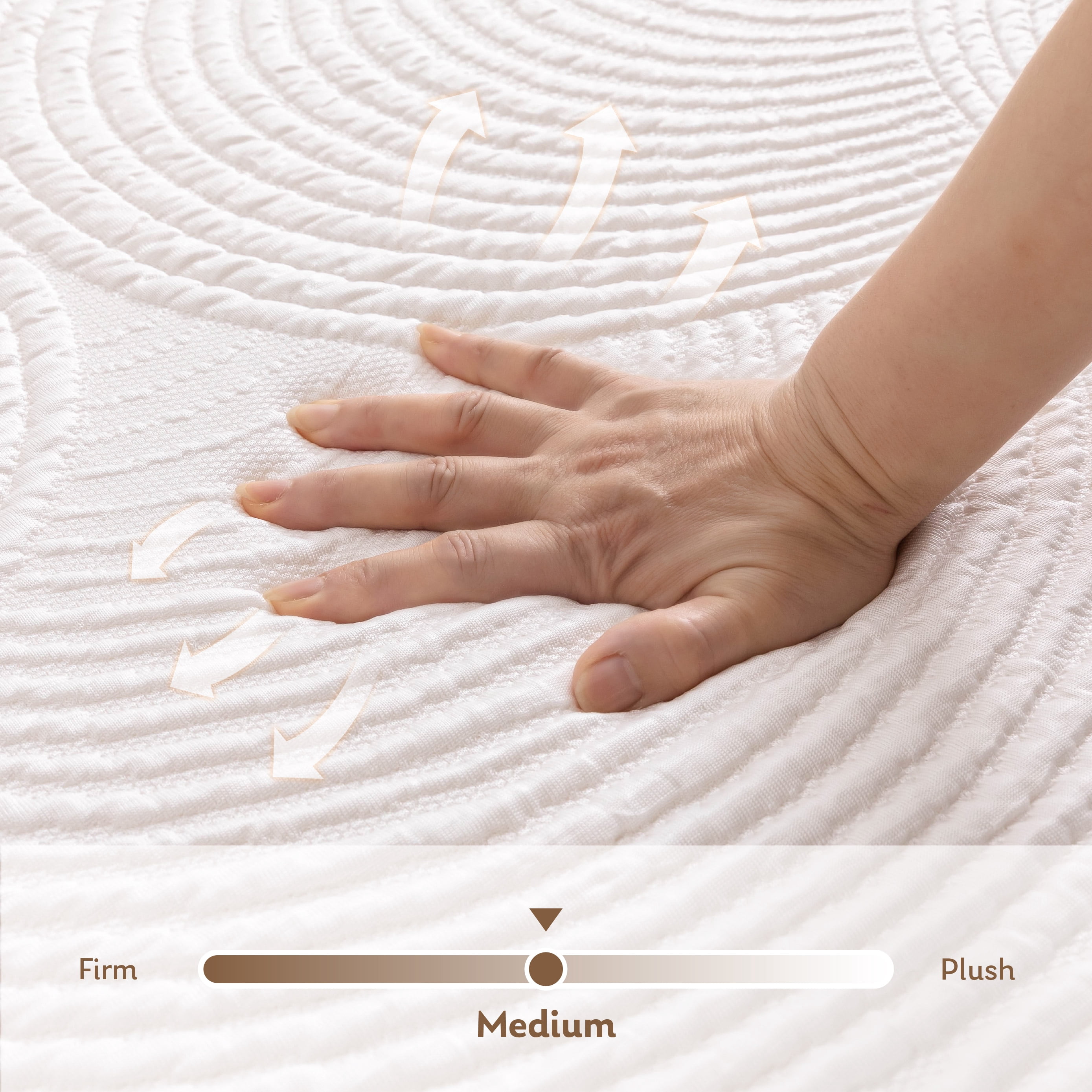 SynthoSpace Queen Mattress 12in inch Gel Memory Foam Mattress in a Box, Pressure Relief, Medium Fi