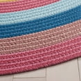 thumbnail image 5 of SAFAVIEH Braided Siofra Striped Reversible Area Rug, Pink/Blue, 5' x 8' Oval, 5 of 12