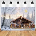 thumbnail image 3 of Fondo de escena de la natividad de Navidad con el nacimiento de Jesús, la Santa Cruz y la Biblia, perfecto para estudio fotográfico, decoración de pared, 3 of 5