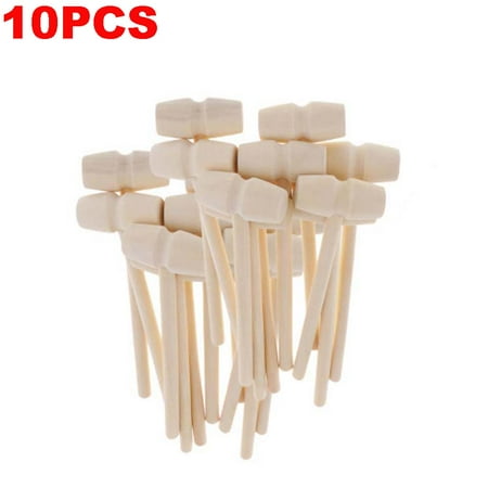 

10pcs Wooden Mini Hammer Wooden Mallets