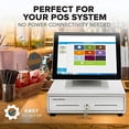 thumbnail image 3 of Volcora 13" Manual Push Open Cash Register Drawer for Point of Sale (POS) System, White Heavy Duty Till with 4 Bills and 5 Coin Slots, Key Lock with Removable Coin Tray and Double Media Slots, 3 of 7