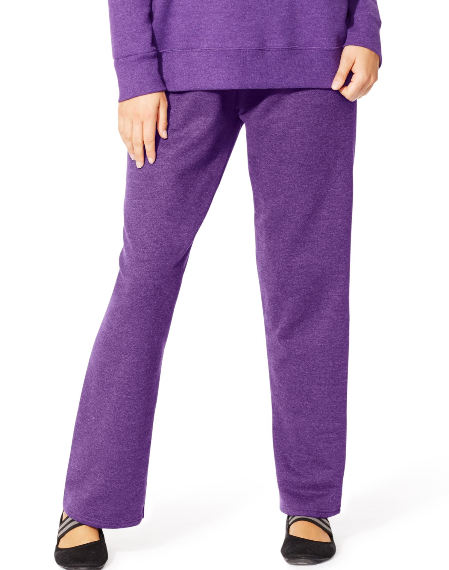 Just My Size Women`s EcoSmart Fleece OpenHem Sweatpants, Petite Length