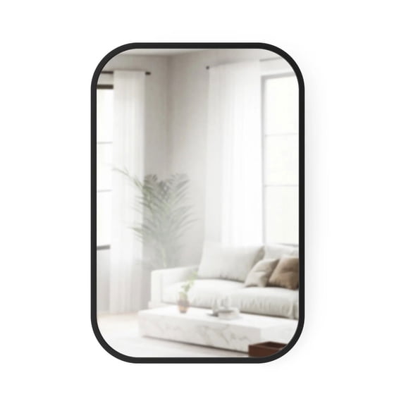 Umbra Hub Rectangle Wall Mirror | Black