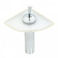 thumbnail image 3 of Waterfall Faucet Bathroom Sink Tap Cast Brass Chrome Tall Ceramic 12" H| Renovators Supply, 3 of 7